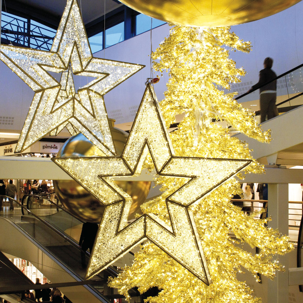 Etoile lumineuse "Waterloo" - leds blanc chaud - 300 x 310 x 30 cm - 24V