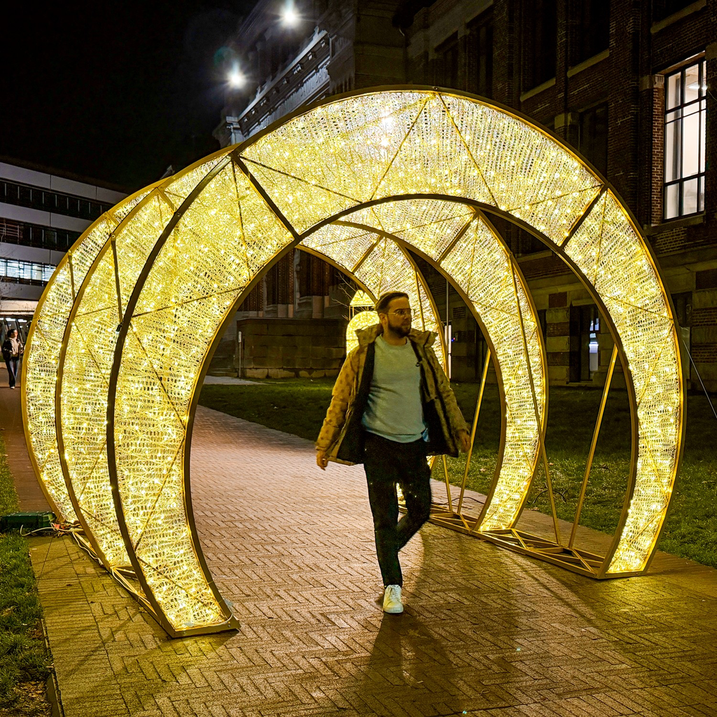 Tunnel d’arches illuminées "Galilea" - leds blanc chaud – 280 x 360 x 300 cm – 24V