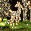 Biche illuminée "Woodford" - leds blanc chaud - 125 x 70 cm - 24V