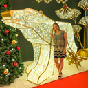 Ours polaire illuminé "Tiksi" - leds blanc chaud - 200 x 390 x 80 cm - 24V