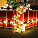 Sucre d'orge illuminé "Denton" - leds blanc chaud et rouge - 250 x 150 x 15 cm - 24V