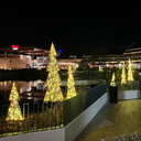 Set de 3 sapins illuminés "Luzy" - leds blanc chaud - 230, 180 & 130 cm - 24V