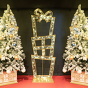 Pile de cadeaux illuminés "Lavina" - leds blanc chaud - 220 x 75 cm - 24V