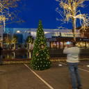 Demi Arbre de Noël illuminé "Elko" - leds blanc chaud - 250 x 120 x 60 cm - 24V