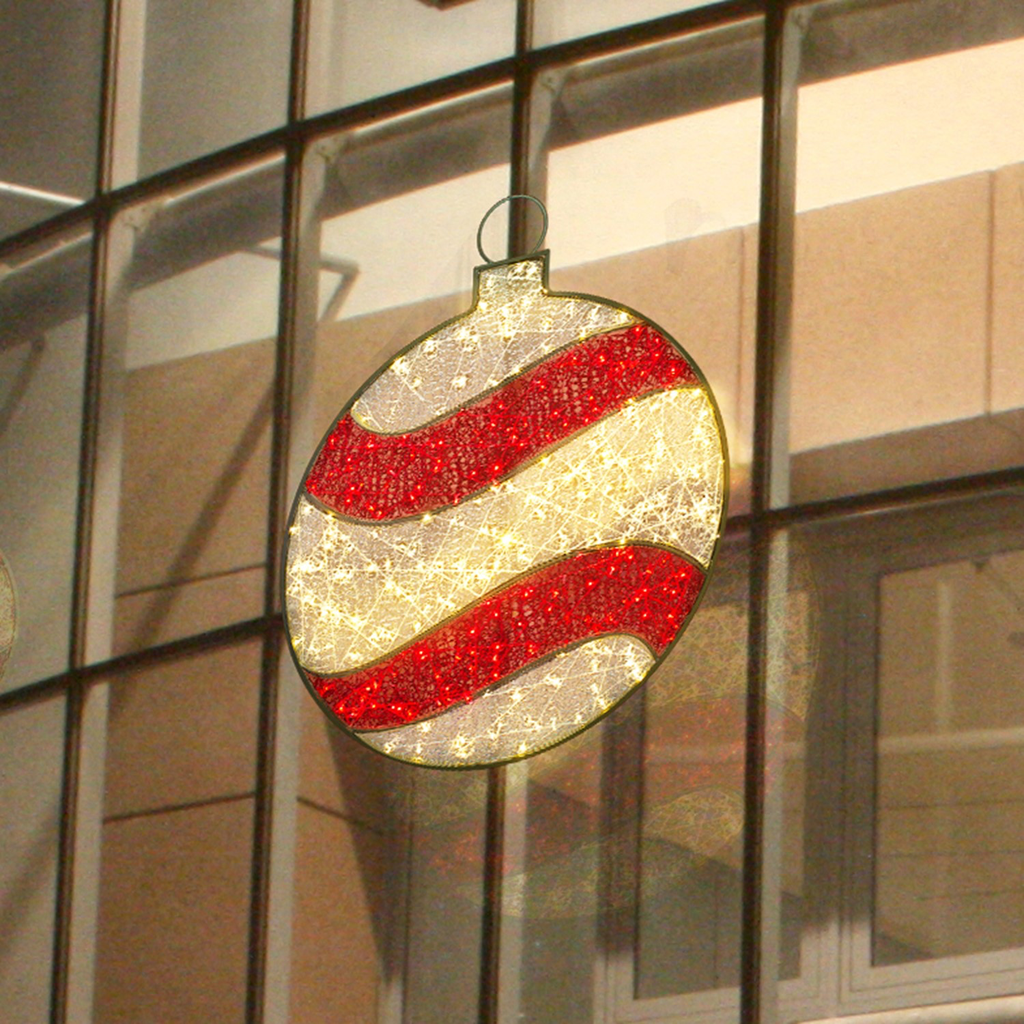 Boule illuminée "Aberdeen" - leds blanc chaud et rouge - 120 x 100 cm - 24V