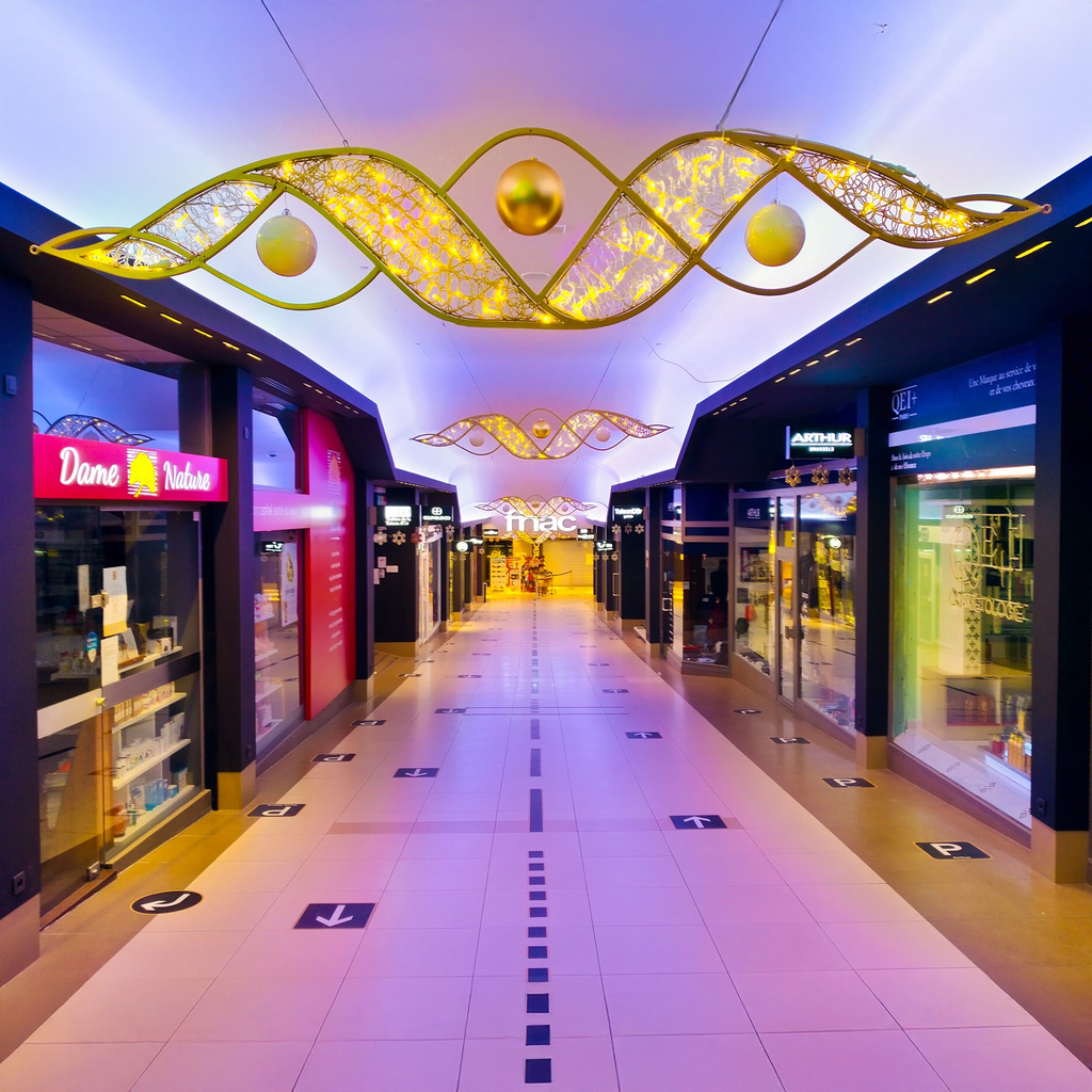 Tourbillon illuminé "Warrington" - leds blanc chaud - 50 x 255 cm - 24V