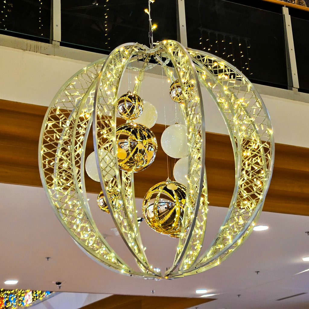 Sphère lumineuse "Riga" - 960 leds blanc chaud - 180 x 180 x 180 cm - 24V