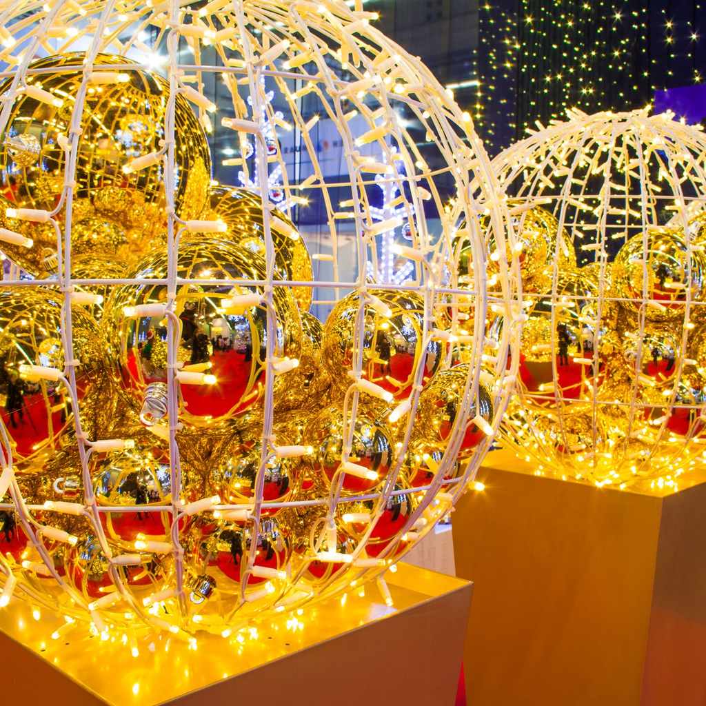 Playlight sphere - 0.5 m - leds blanc chaud - fil caoutchouc - 230V