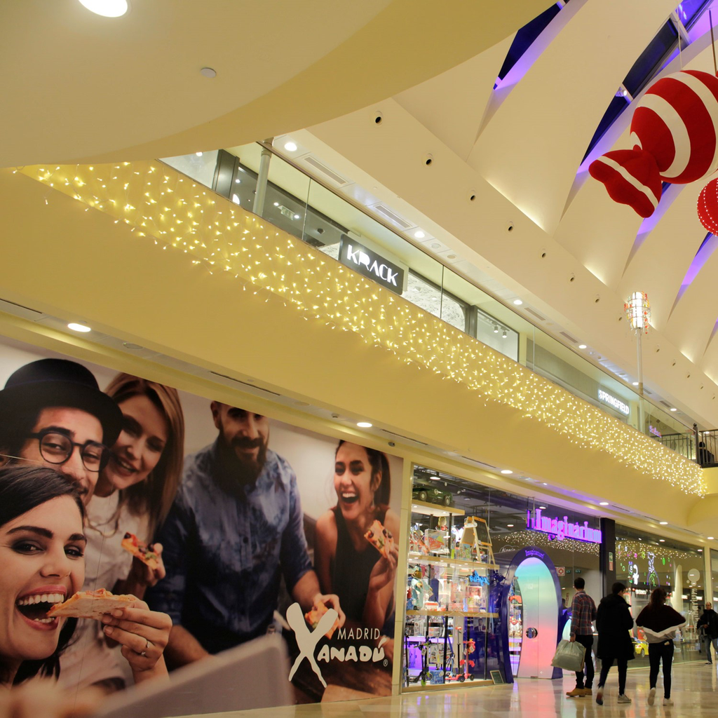 Low-V connect - droplight (sans alimentation) - 3 x 2 m - 378 leds blanc chaud - fil blanc - 24V