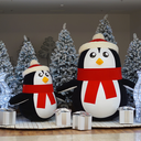 Pingouin "Douglas" - noir et blanc - 150 x 140 x 90 cm - 230V