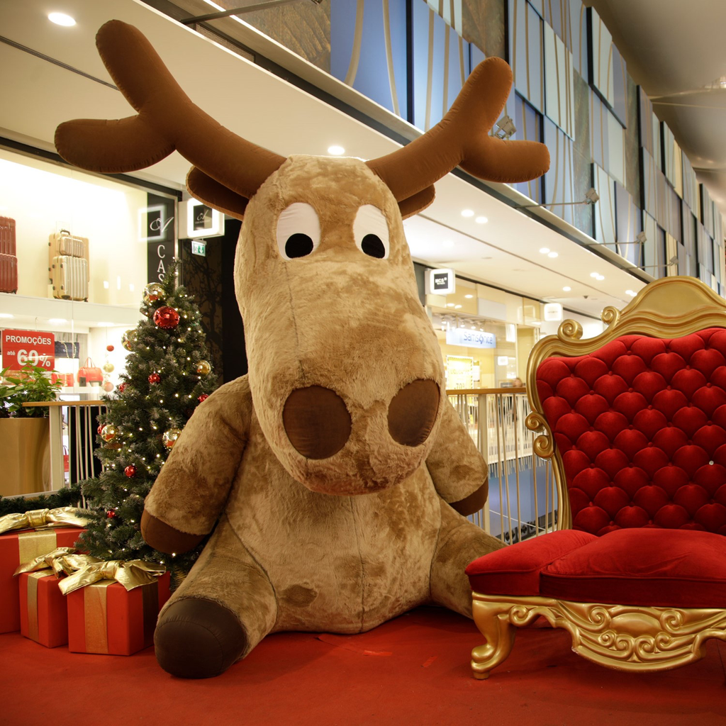 Renne "Hedland" - brun et beige - 260 x 160 x 160 cm - 230V