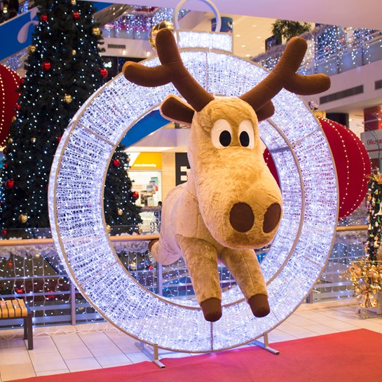 Renne "Irkutsk" - beige et brun - 300 x 225 x 215 cm - 230V