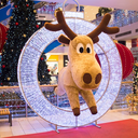 Renne "Irkutsk" - beige et brun - 300 x 225 x 215 cm - 230V