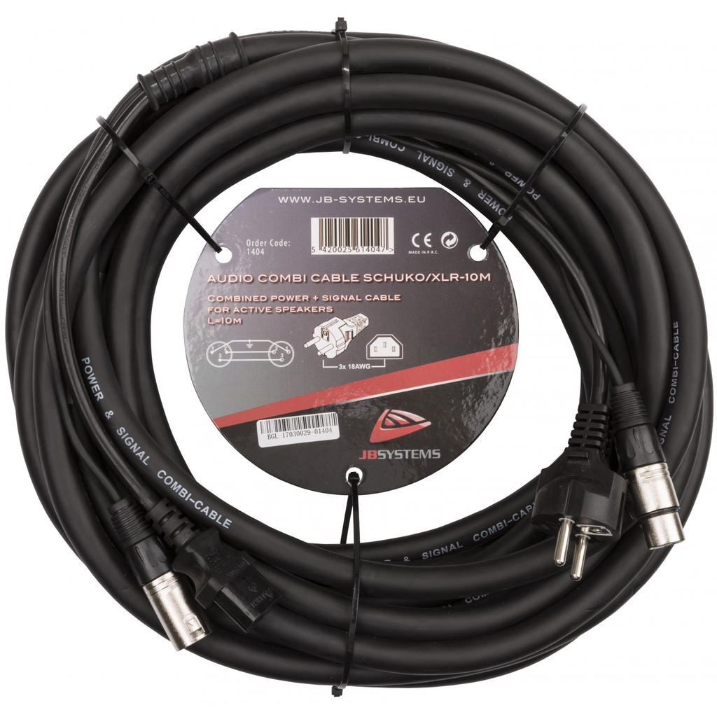 AUDIO COMBI CABLE SCHUKO/XLR-10M
