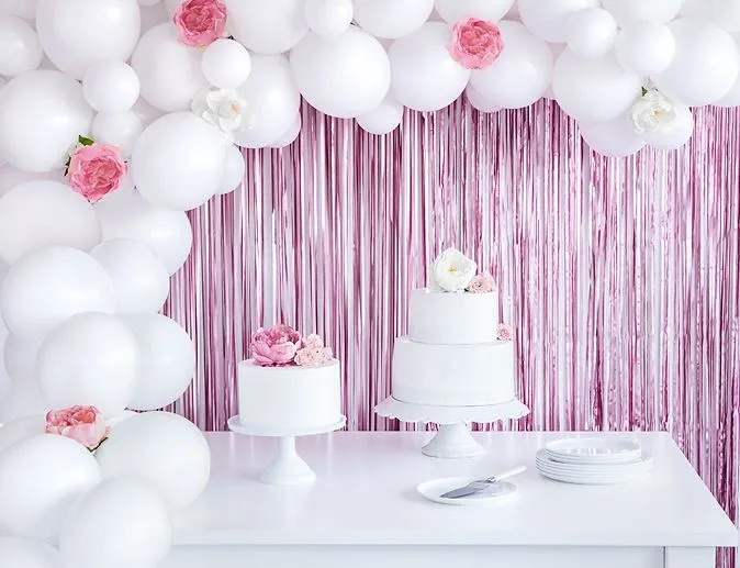 Party Curtain Backdrop - Rose  (VENTE)