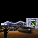 Icicle flash caoutchouc - 3 x 1.4 m - 300 leds blanches (60 flash) - fil blanc - 230V