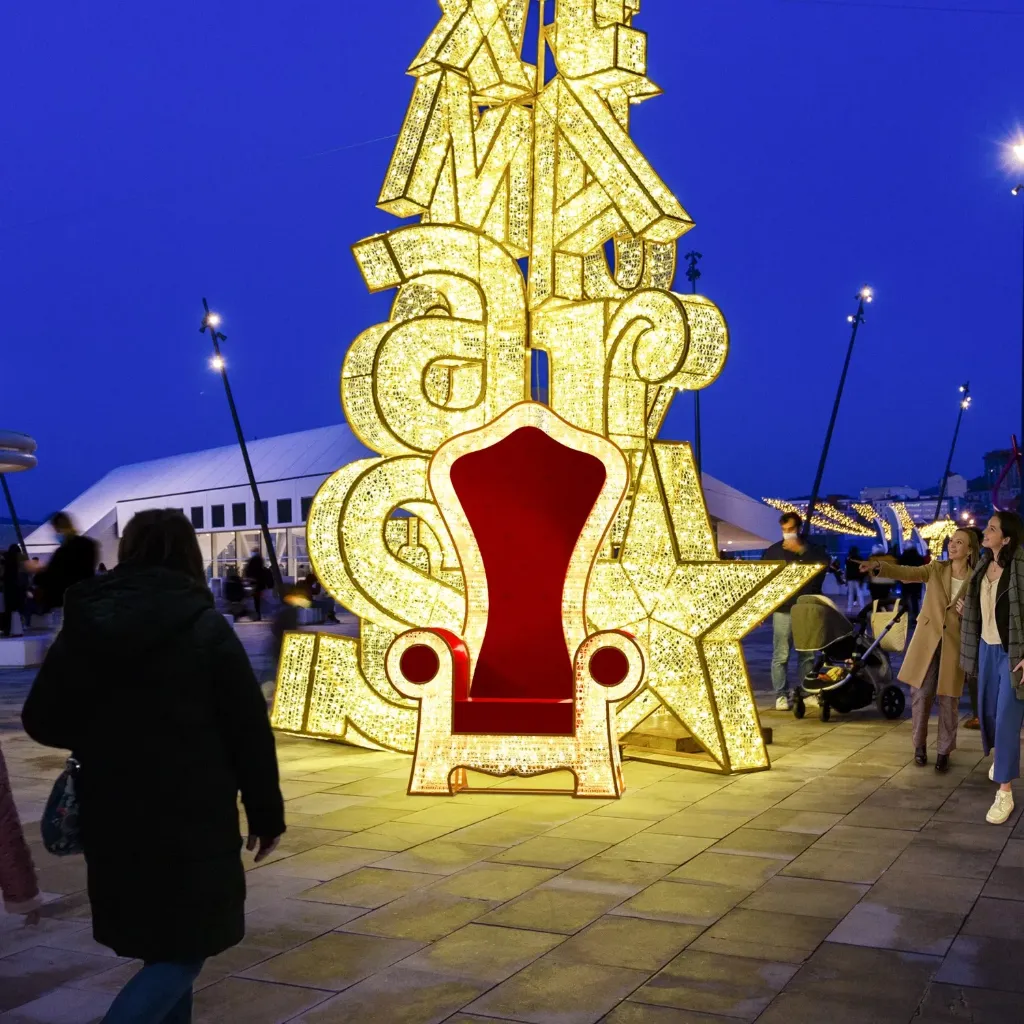 Trône illuminé "Dayton" - leds blanc chaud - 205 x 130 x 88 cm - 24V