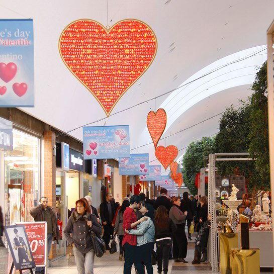 Coeur Illuminé Alba (sans alimentation) - leds blanc chauds - 50 x 50 cm - 24V