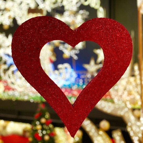 Coeur Mirano rouge - 60 cm