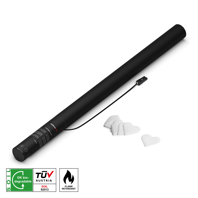 CANON CONFETTI Electrique : 80 CM Cœur Blanc